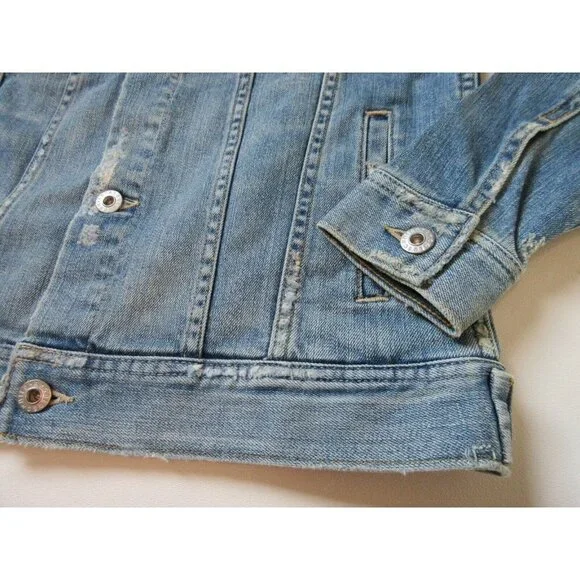 NWT AG Jeans Adriano Goldschmied Nancy 17 Year Grunge Boyfriend Denim Jacket XS